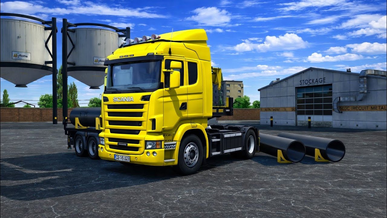 Heavy Truck Crane Loading Pipe 🚛💪 | Realistic Construction Simulator Gameplay