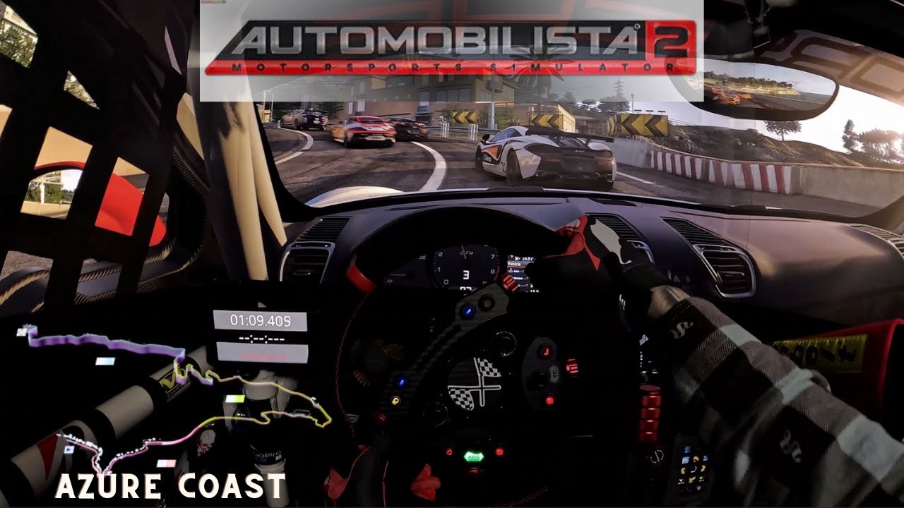 Automobilista 2 | Azure Coast Mod Track in the Porsche Cayman GT4 | Simagic Alpha Mini