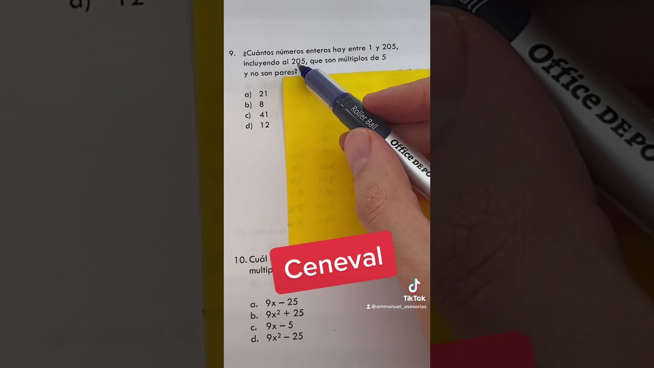 Ejemplo examen CENEVAL #Shorts