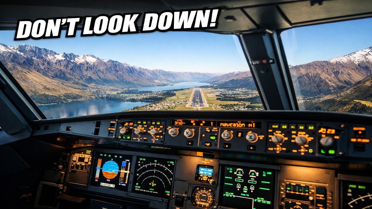 STUNNING! A321 Landing at NZQN Queenstown MSFS 2024 4K