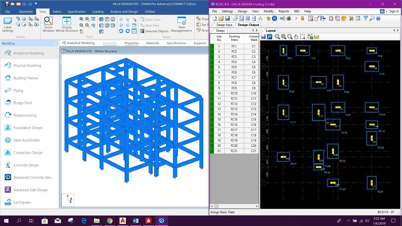 STAAD ADVANCED CONCRETE DESIGN-REAL PROJECT DESIGN, DRAWING, BBS, BOQ