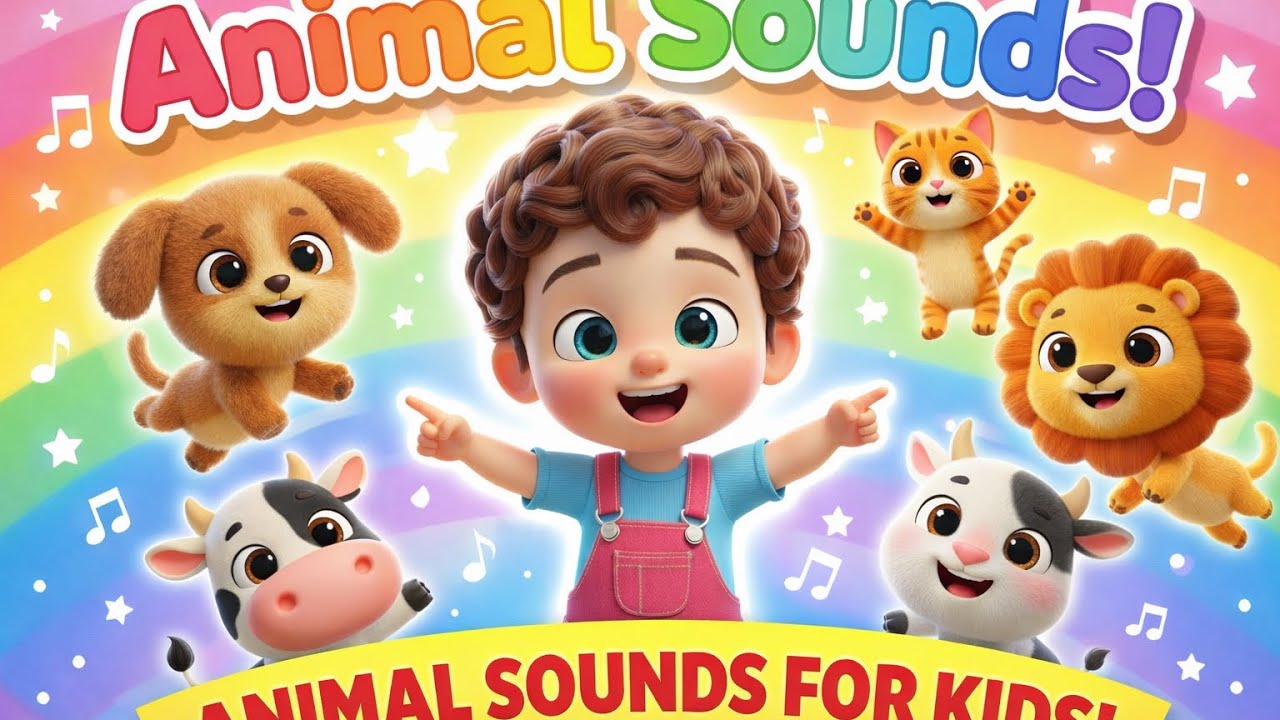 Let’s meet our animal friends and know their sounds | kids fun learning 