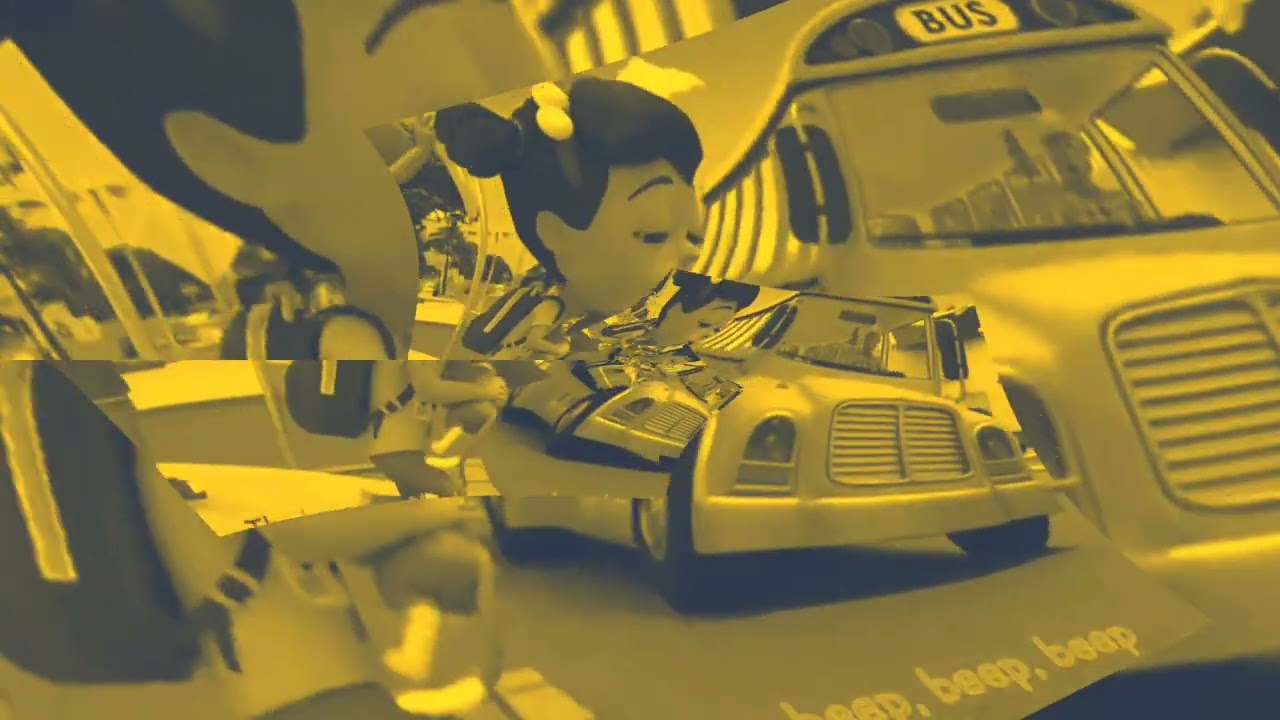 The driver use the horn to save the dog crossing!lala fun adventure for kids toddlers 