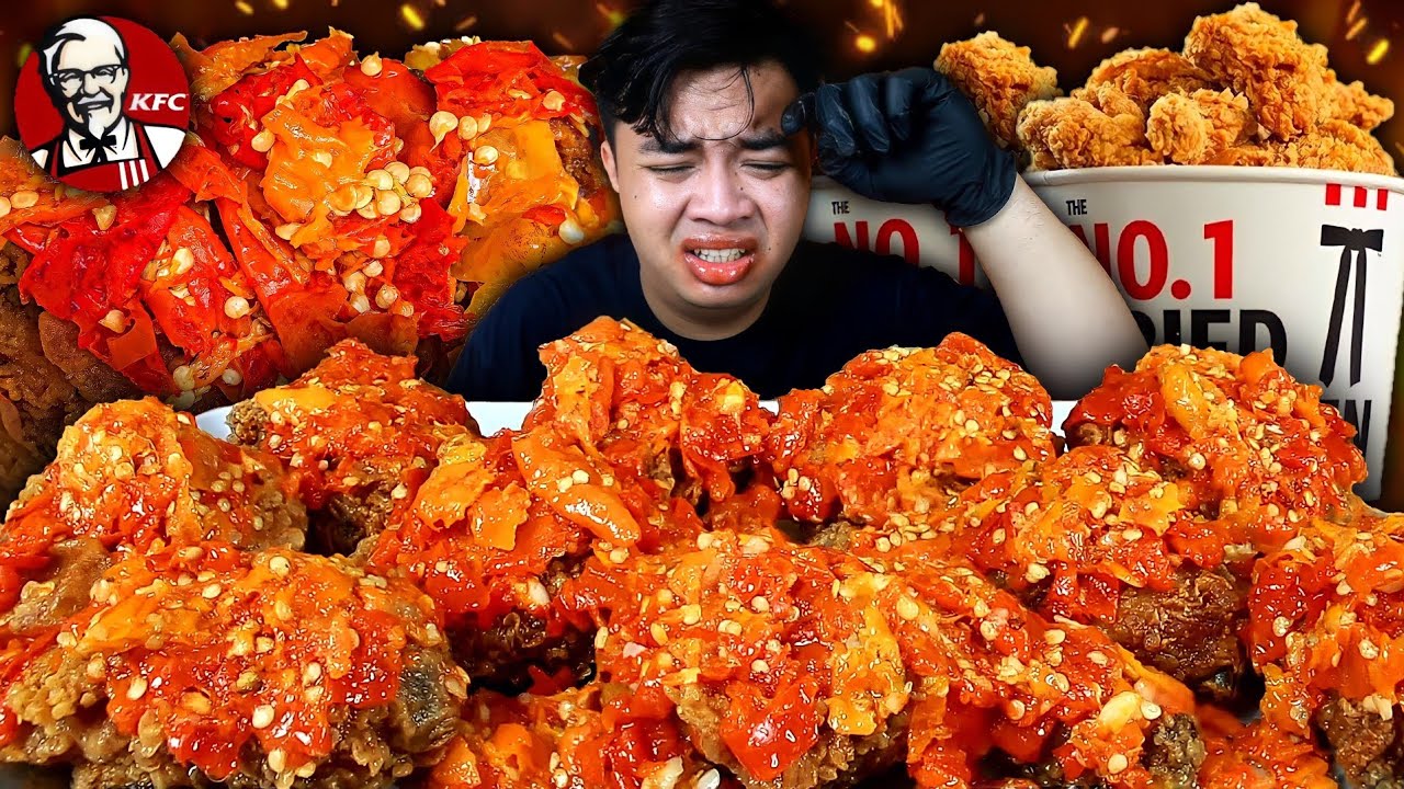 GILAA CABENYA 🔥 MUKBANG 1 EMBER AYAM KFC GEPREK 100 CABE RAWIT DOMBA | AUTO MULES 🥵