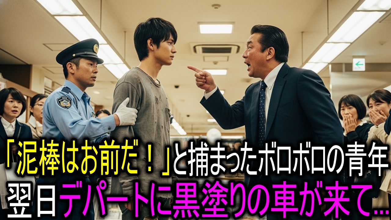 泥棒と間違われ土下座させられた青年。翌日、その店に黒塗りの高級車が10台現れ…