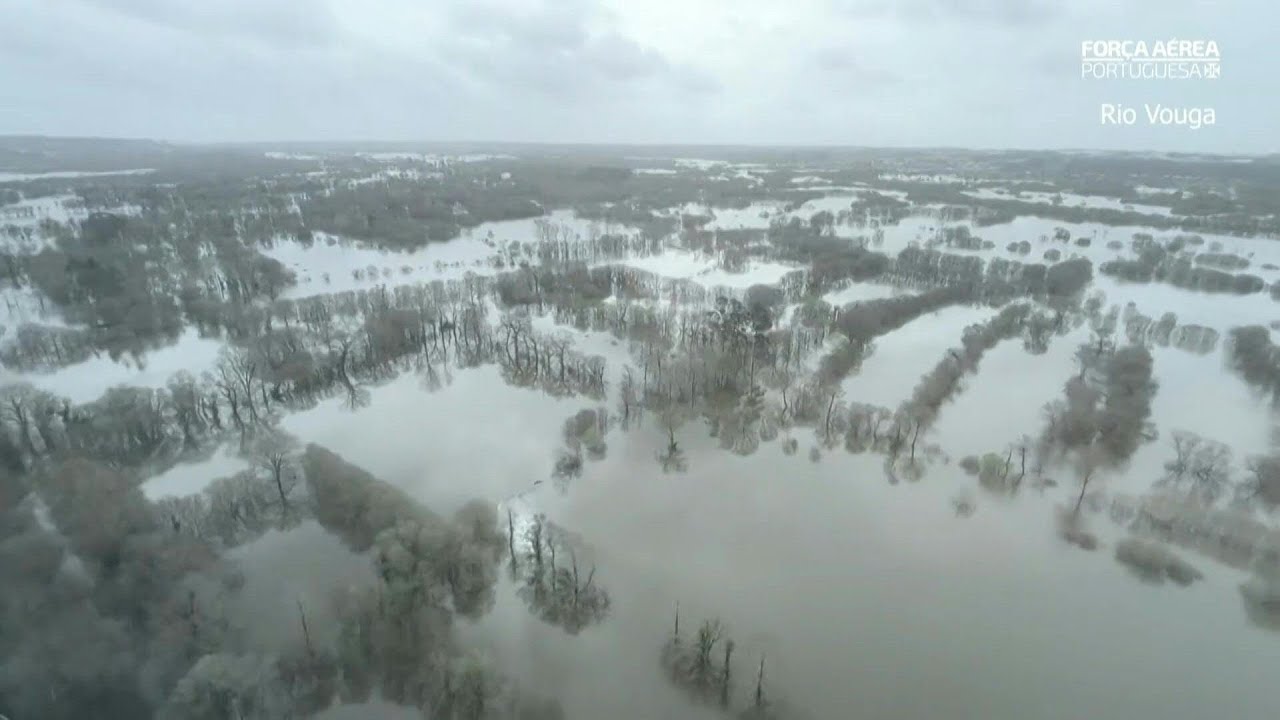 Aerial images of flooding in Portugal | AFP