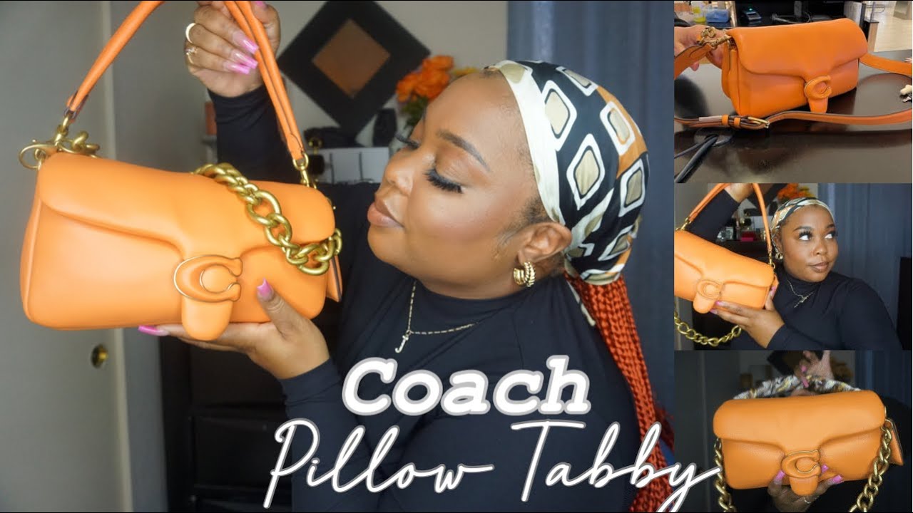 COACH PILLOW TABBY UNBOXING | CANDIED ORANGE | + BAG ACCESSORIES YOU NEED! #COACHTABBY