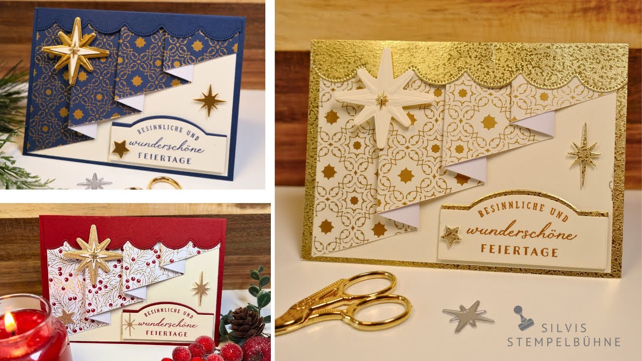 Vorhangkarte / Schnelle und pfiffige Kartentechnik/ Heilige Nacht/ DIY Weihnachtskarte/Stampin' Up!