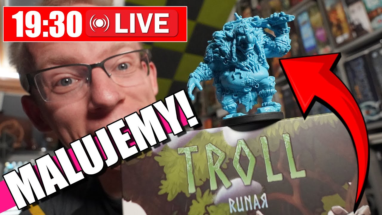 Uczymy się malować figurki | Malowanie Trolla z gry Runnar | Stream 19:30