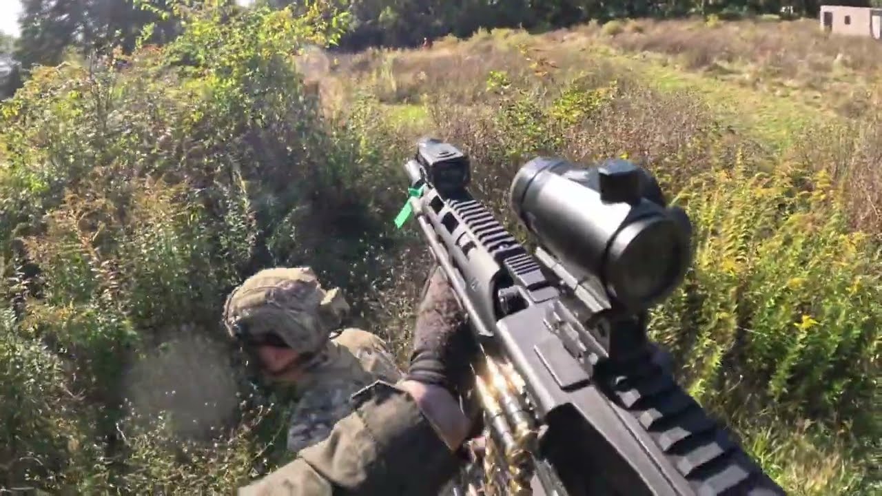 Airsoft G&G CM16 LMG AEG Gameplay 