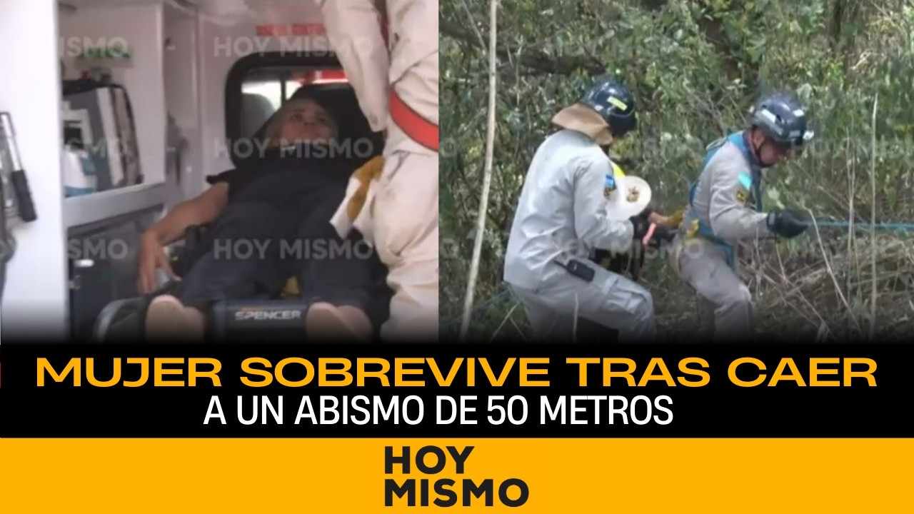 ¡MILAGRO EN LA CARRETERA! Mujer sobrevive tras caer a un abismo de 50 metros