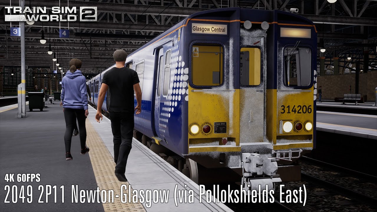 2049 2P11 Newton-Glasgow (via Pollokshields East) - Cathcart Circle Line - Class 314 - TSW2
