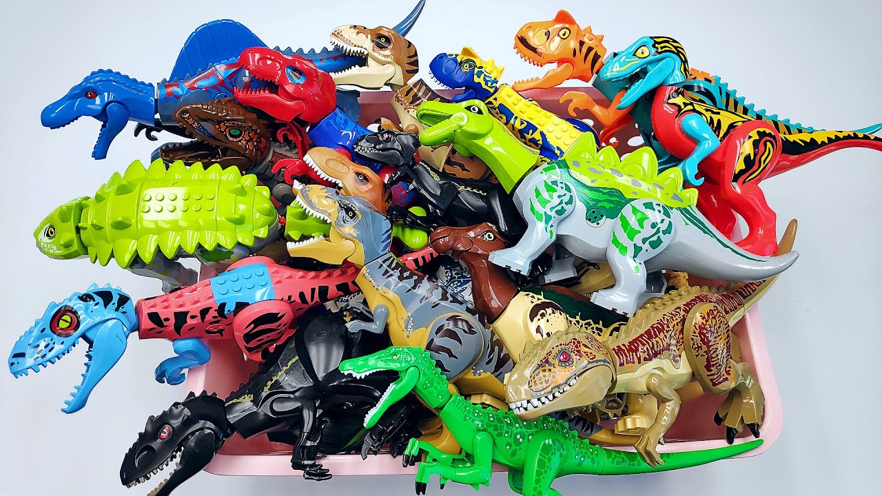 Dinosaur Lego Toy Box! 40 Dinosaur Head And Body
