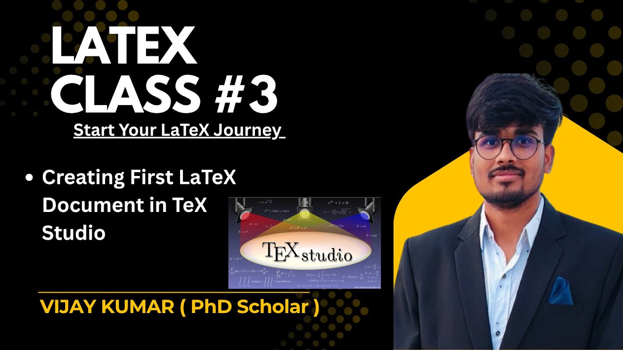 Creating First LaTeX Document in TeX Studio