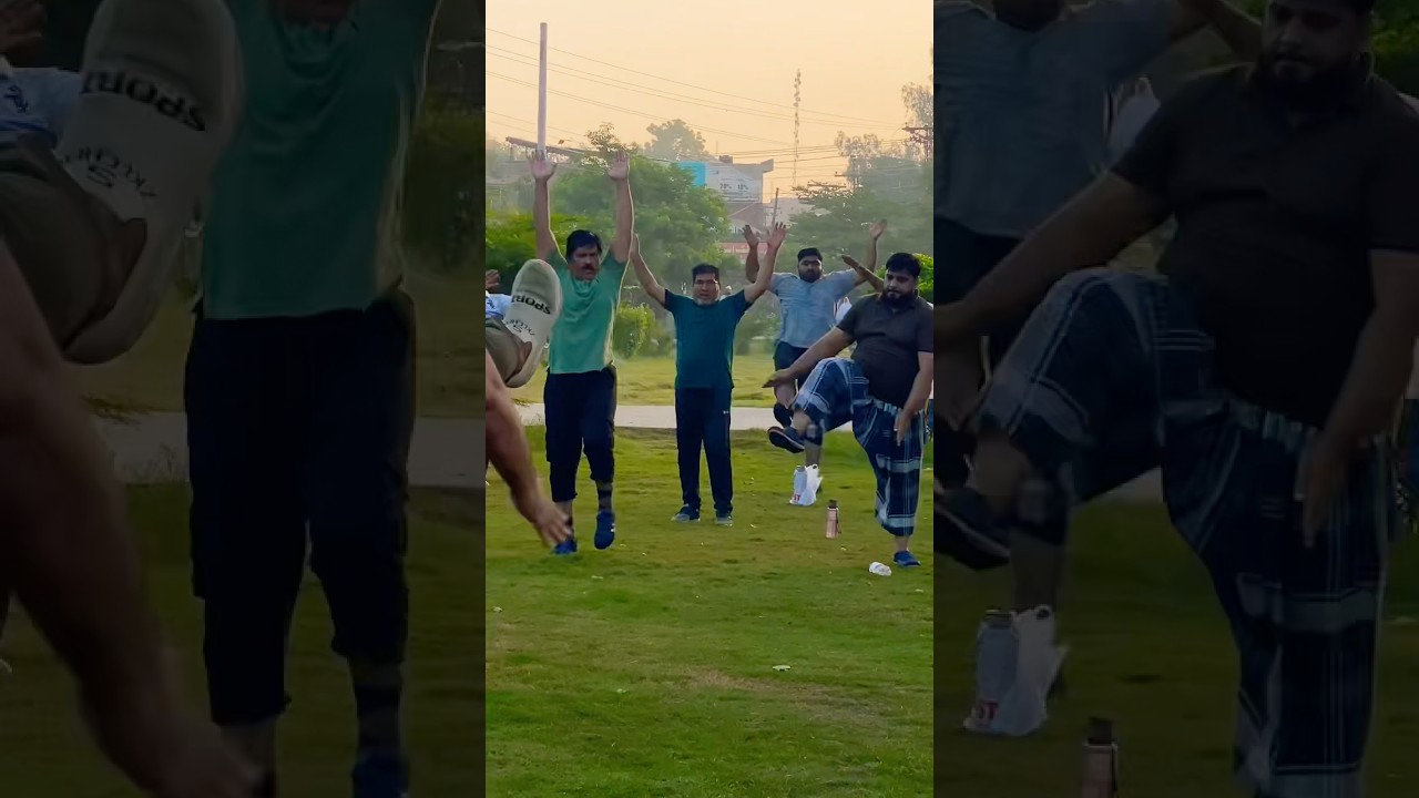 Zor lgha fit ho ja 🤣🇵🇰🤩 #exercise #morningwalk #yogaworkout #fitness #cricket