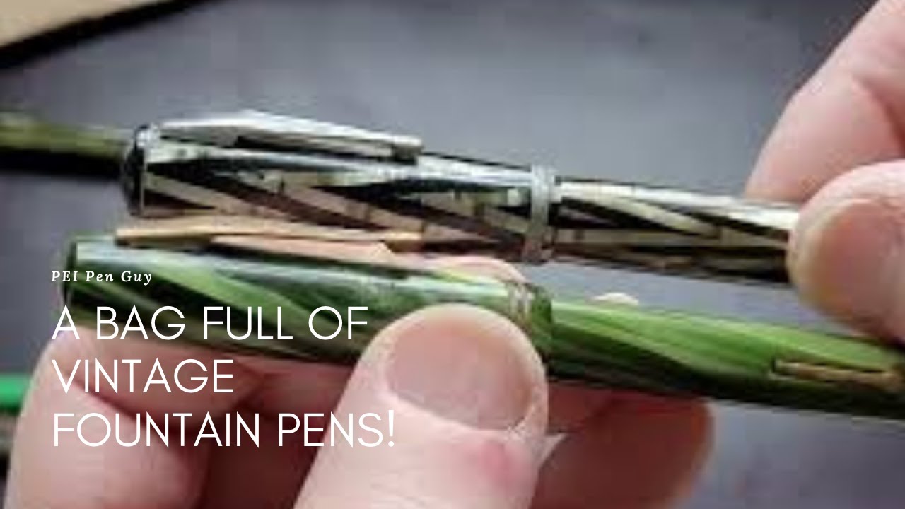 A bag full of vintage fountain pens!
