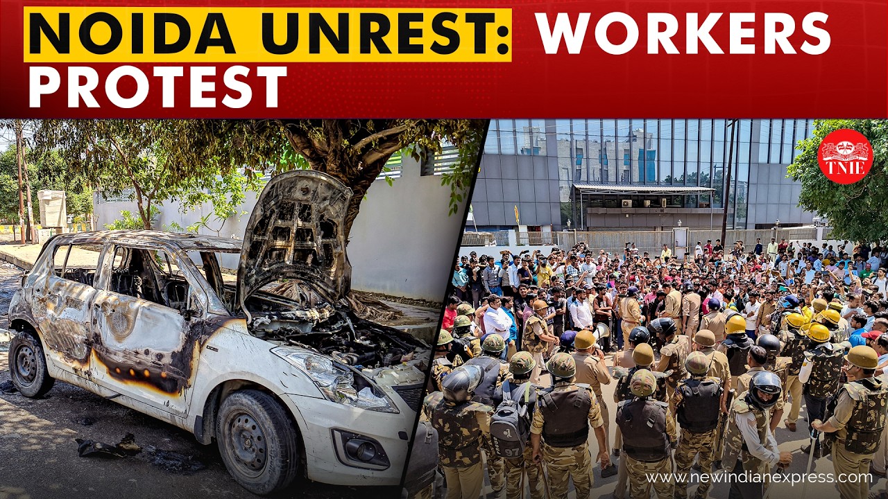 Factory workers' protest demanding wage hikes turns violent in Noida