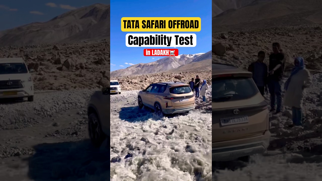 TATA SAFARI VS TOYOTA INNOVA in Extreme River Crossing #tatasafari #tatasafari2025 #shorts #tata