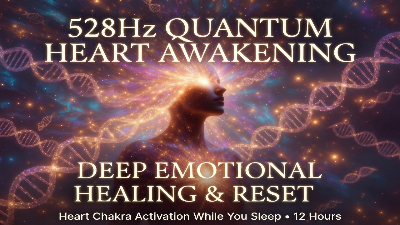 528Hz Quantum Heart Awakening Deep Healing & Emotional Reset While You Sleep 12 Hours