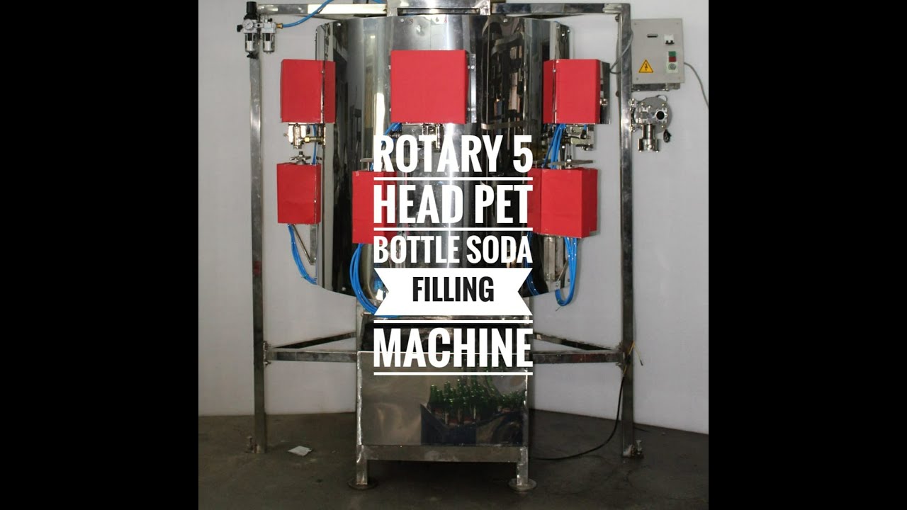 Rotary Pet bottle soda filling machine - 5 head soda/soft drink making machine