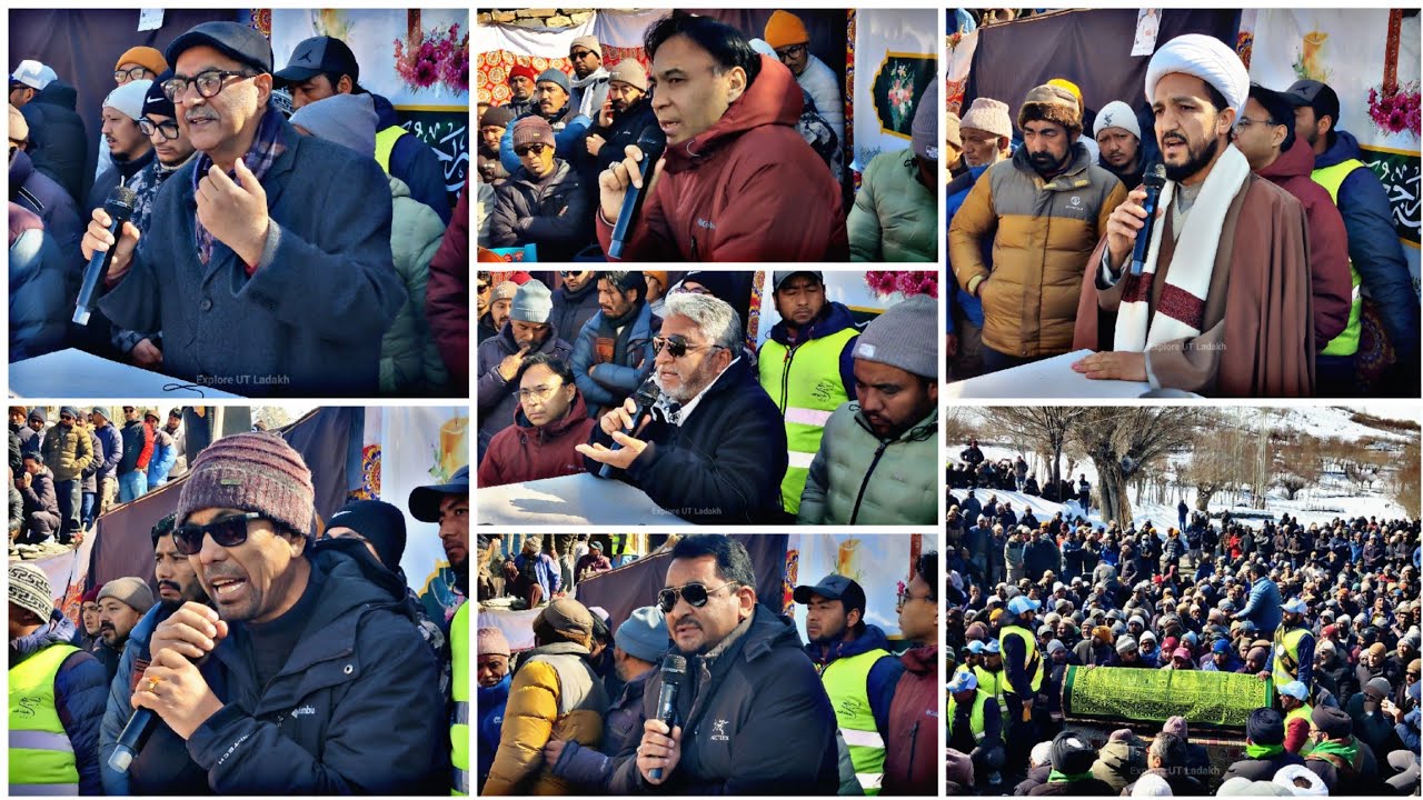 Funeral Procession Of Marhoom Qambar Ali Akhon Senior JKNC Leader |1000s of Vehicles & Sea of People