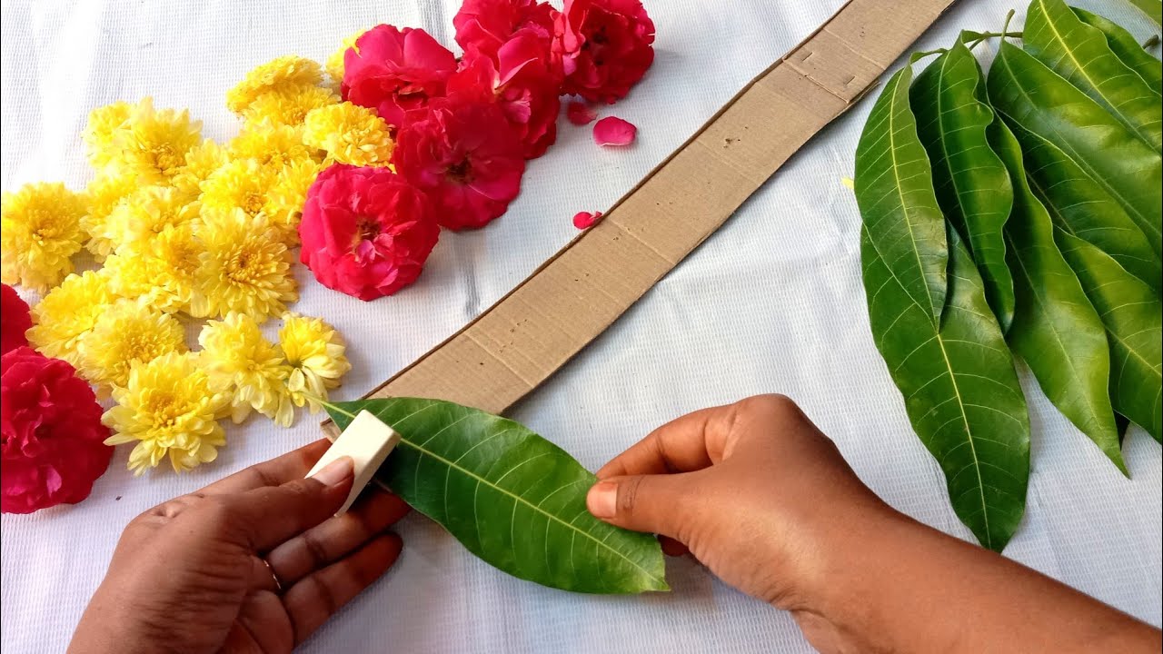 Amazing Festival decoration ideas/wedding decoration ideas/mango leafs decoration ideas/flower decor