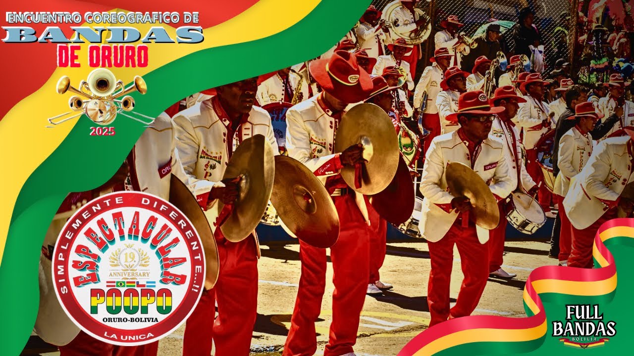 Espectacular Poopo 🇧🇴♪  Encuentro Coreográfico De Bandas 🇧🇴♪ Oruro - Bolivia 2025