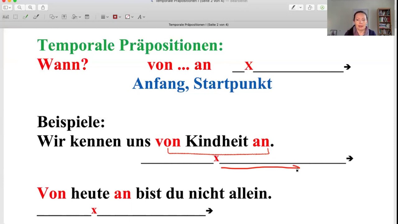 VON ... AN  / VON ... BIS  - Was ist der Unterschied??