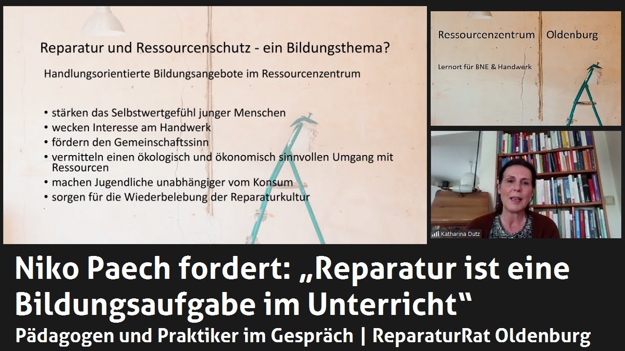 Niko Paech fordert: „Reparatur ist eine Bildungsaufgabe im Unterricht“ | ReparaturRat Oldenburg