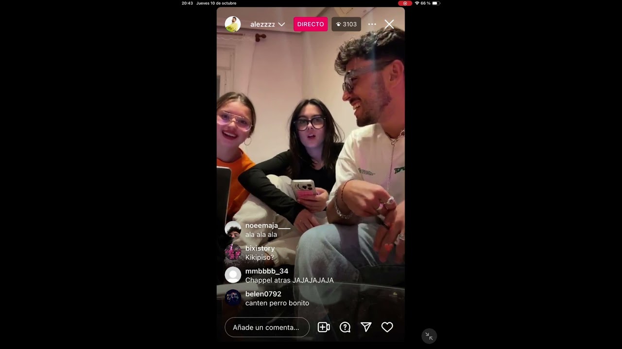 Directo de Chiara, Alex y Denna en instagram (10/10/2024)