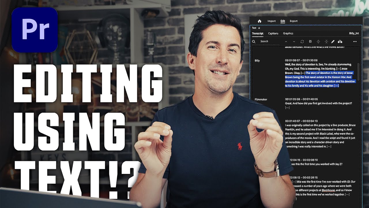 Text Based Editing in Premiere Pro 2024 - HOW TO USE IT