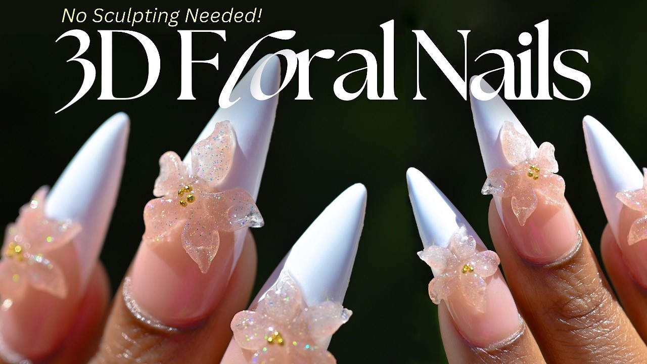 How To Make 3D Flowers on Nails ✨EASIEST WAY POSSIBLE 🌸 NO SCULPTING NEEDED🤭! | gel x nails tutorial