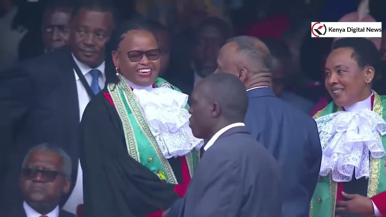 EXCITED CJ MARTHA KOOME ARRIVES AT KASARANI STADIUM FOR RUTO'S SWEARING-IN!!