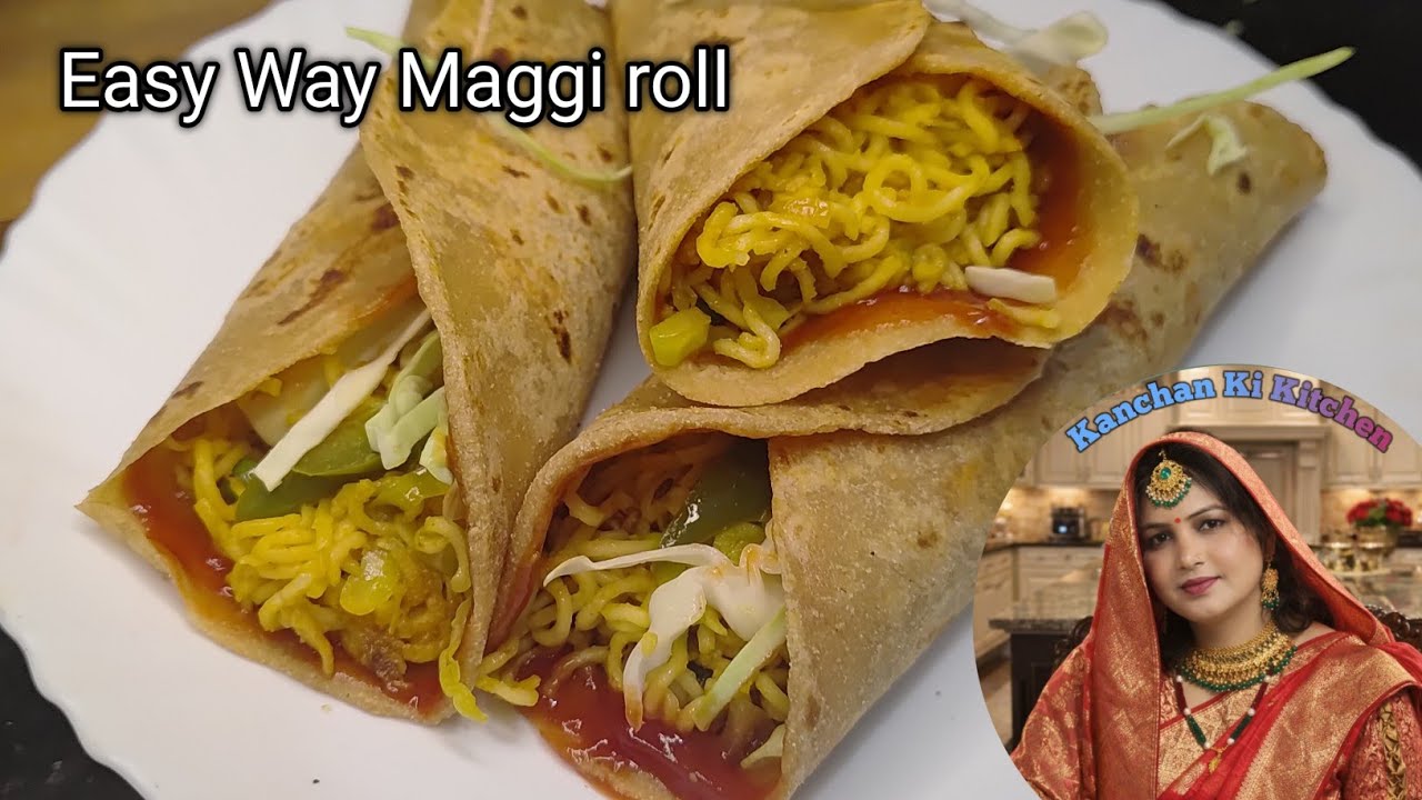 🙏👌 मैगी रोल रेसिपी और मूली की फली की स्वादिष्ट हेल्दी सब्जी रेसिपी | 👌😋 Maggi roll recipe |