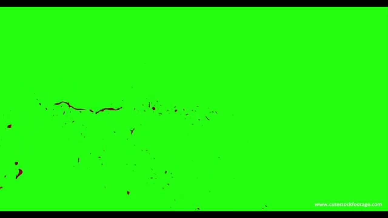 Hd Blood Burst with Motion Blur 39 green screen