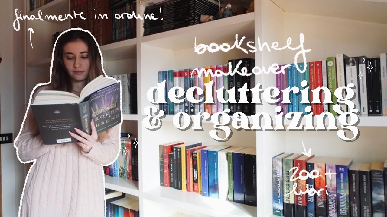organizziamo la mia *nuova* libreria 📚 | bookshelf makeover con 200+ libri 💫