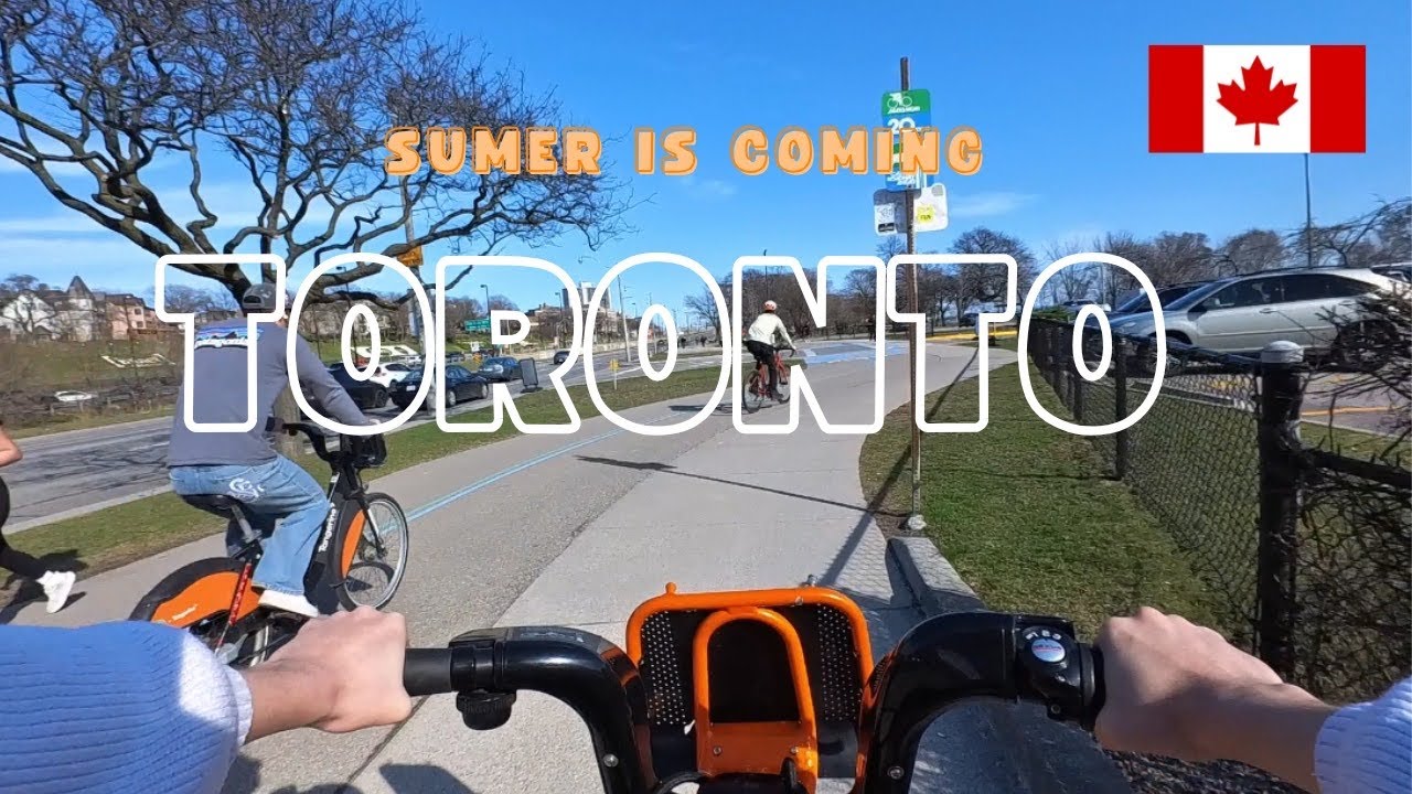 Sunny Sunday Lakefront Bike Ride | Beautiful Day in Toronto
