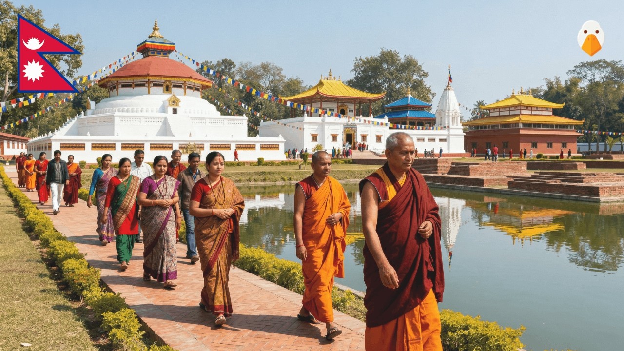 Лумбини, Непал🇳🇵 Место рождения Будды и один из величайших паломнических центров мира (4K HDR)