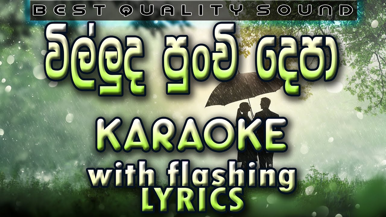 Villuda Punchi Depa Karaoke with Lyrics (Without Voice)