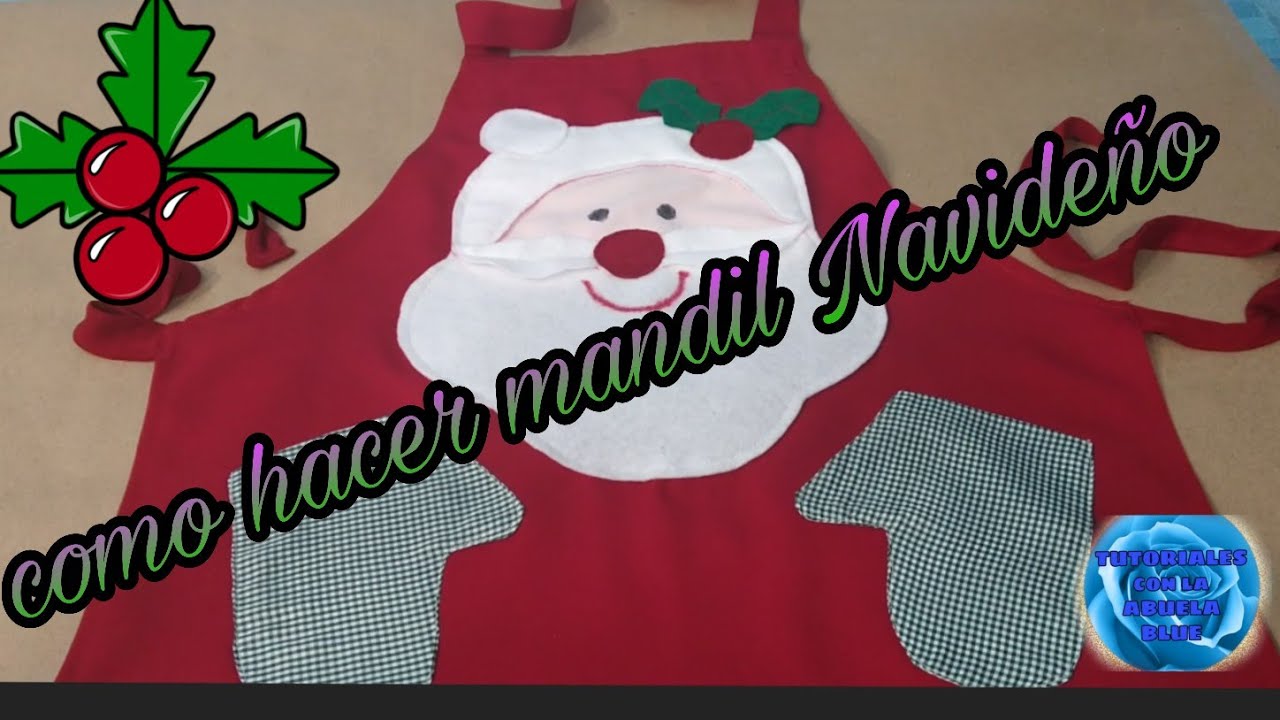 COMO HACER UN MANDIL DE SANTA CLAUS idea para navidad 🎄 #ideadenegocio #comohacer #navidad2023