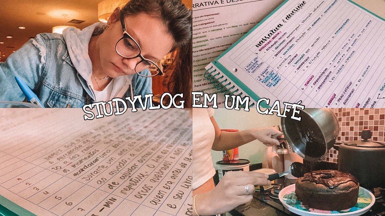 STUDYVLOG EM UM CAFÉ | estudos, redação, tour pela daiso, bolo de chocolate