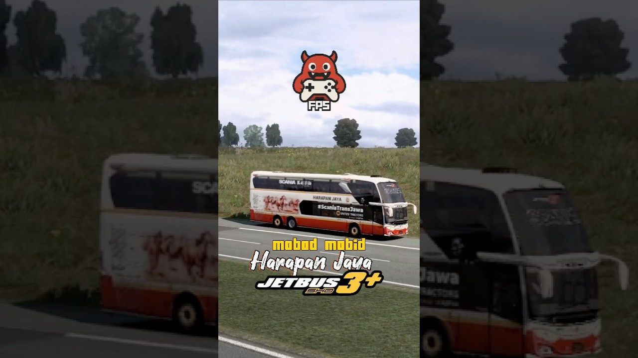Crazy move Double Decker Bus‼️ #ets2 #ets2mod #gaming #short #viral #ets2indo #harapanjaya #trending