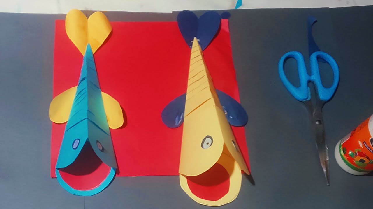 Origami Talking Papers | how to make origami fish | paper | paper craft ideas| paper craft fish 