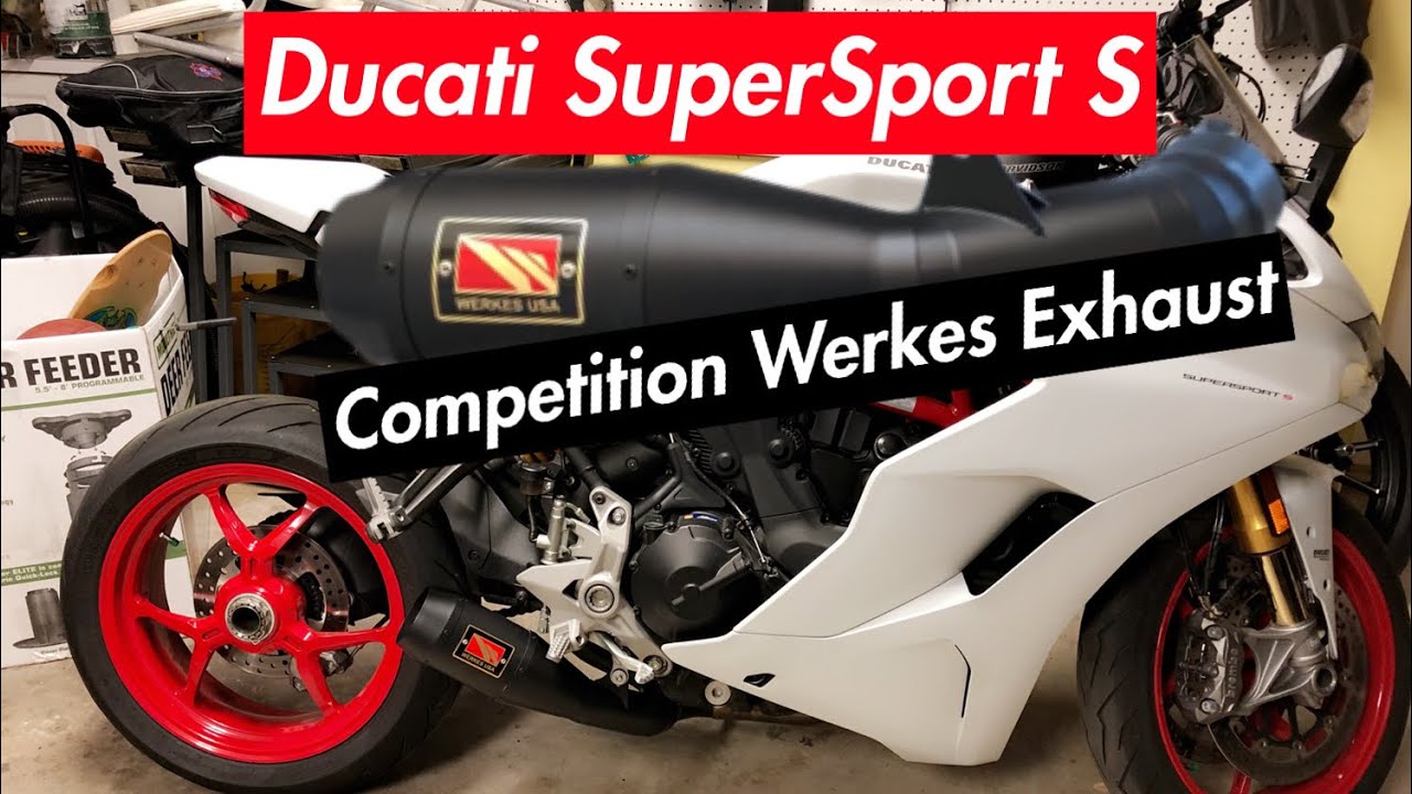 Full Installation of Competition Werkes Exhaust - 2017 Ducati Supersport S