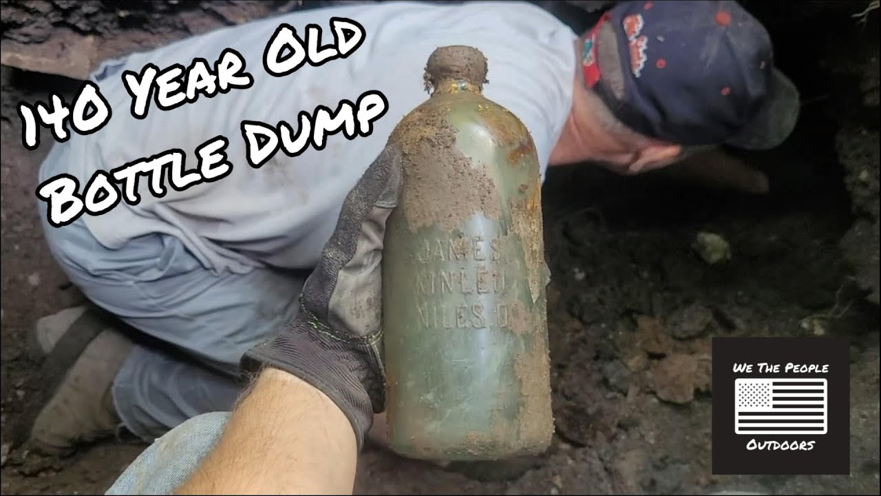 140 Year Old Long Lost Town Dump Uncovered - Bottle Digging For Treasures