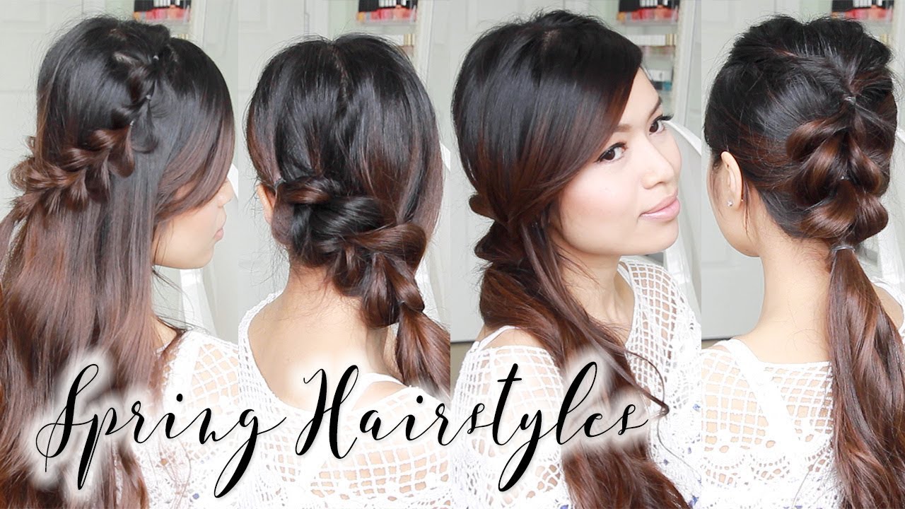 Милые и простые весенние прически ♥ Урок по плетению кос для длинных и средних волос