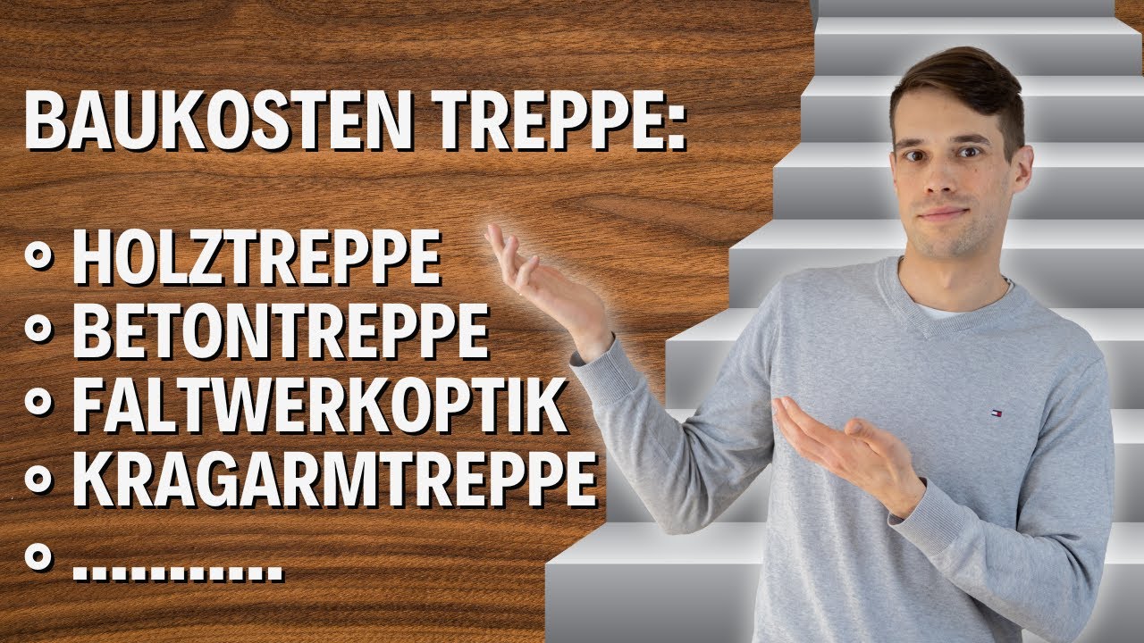 Das kosten Treppen beim Hausbau: Eichenholztreppe, Betontreppe, Faltwerkoptik, Kragarmtreppe etc