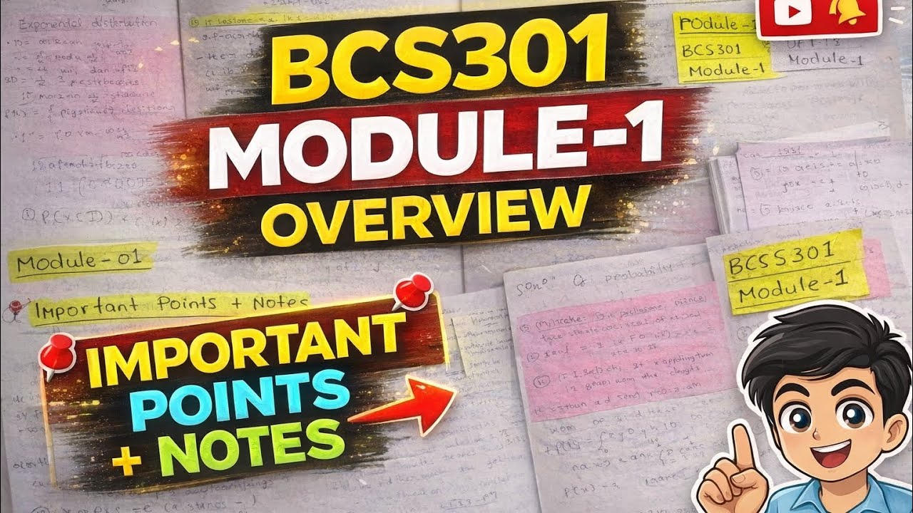 BCS301 Module 1 Full Overview 🔥 | Important Points for Exams #bcs301 #vtu