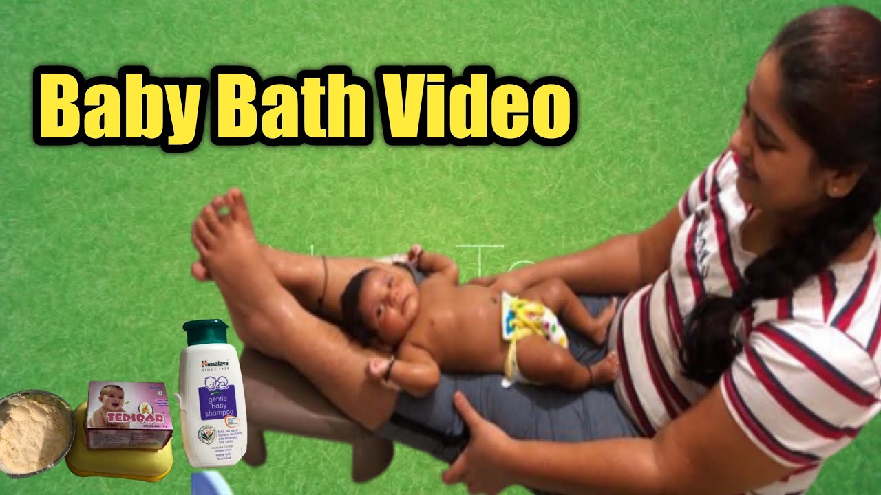 My baby bath video / 1&half month baby /new born baby bath tips & care