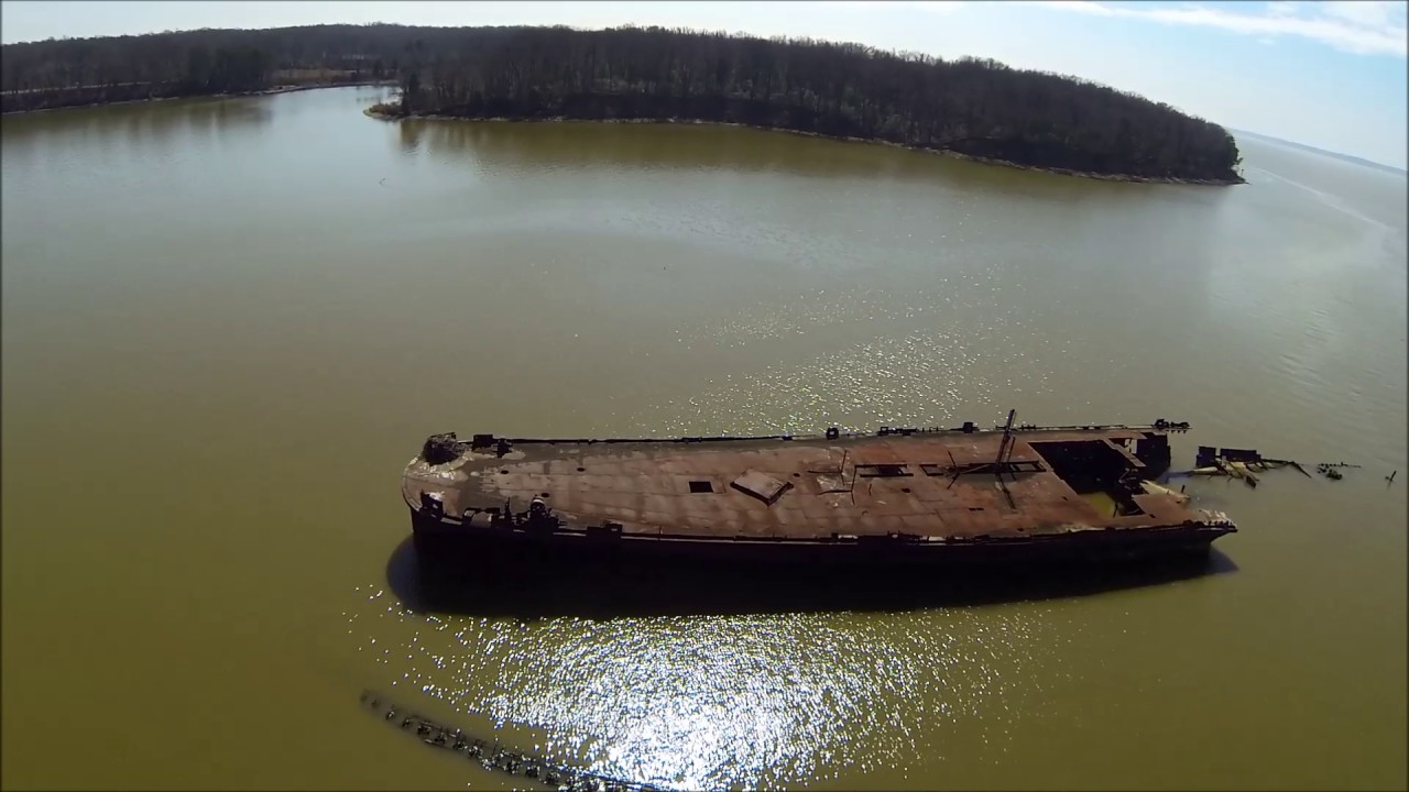 Mallows Bay Maryland by Drone